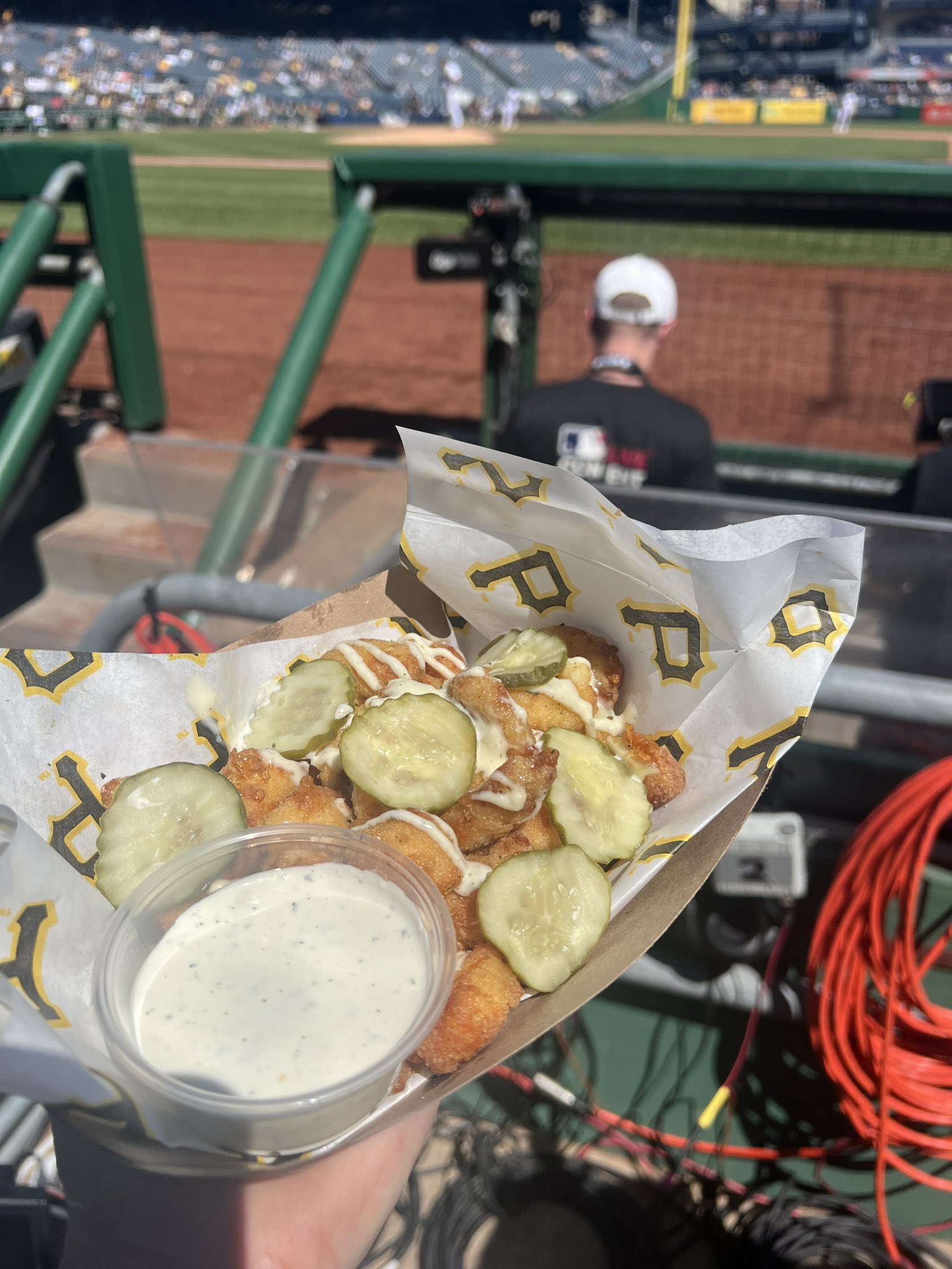 Julia Morales on X: Pickle curds available at PNC Park.