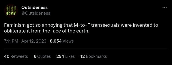 Is he right? Are trannies a biological weapon created to destroy women?