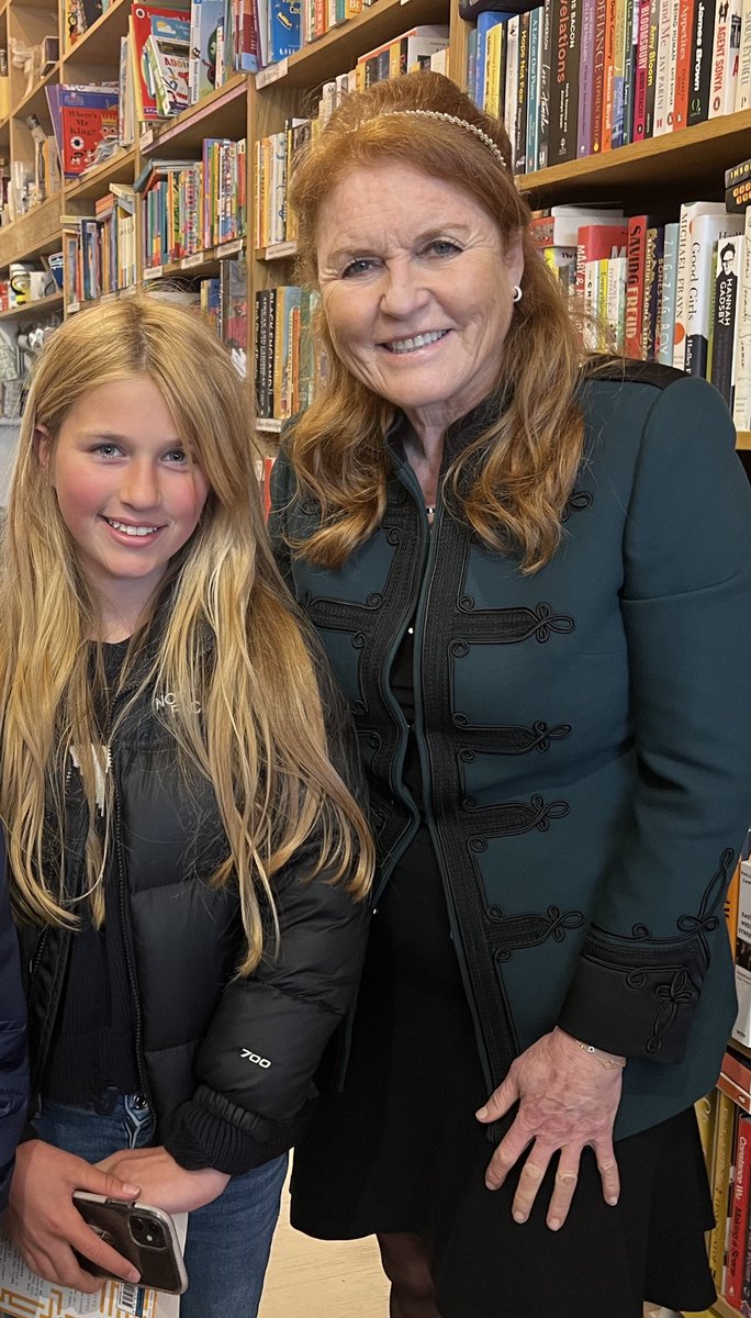 JaneAmeliaLouis's tweet photo. @SarahTheDuchess @MillsandBoon @HarperCollinsUK Thank you so much for making my daughter’s day, today in Edinburgh. You were so forgiving (of her sneaky photo taking)  and generous with your time and gifting her a signed book. I can’t thank you enough. She has already begun to read it. Lovely for me to meet you too! https://t.co/pWH3oC5pR3