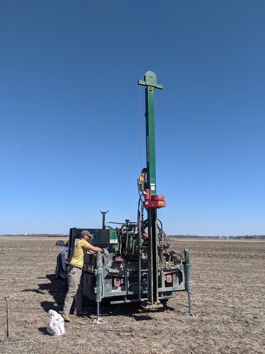 LeighAnnLong2's tweet photo. Installing groundwater monitoring wells today at our  farmed #prairiepothole sites to complement our surface monitoring, thanks to @IowaGeoSurvey's Keith Schilling and Matthew Streeter. https://t.co/RM1M0pclYo