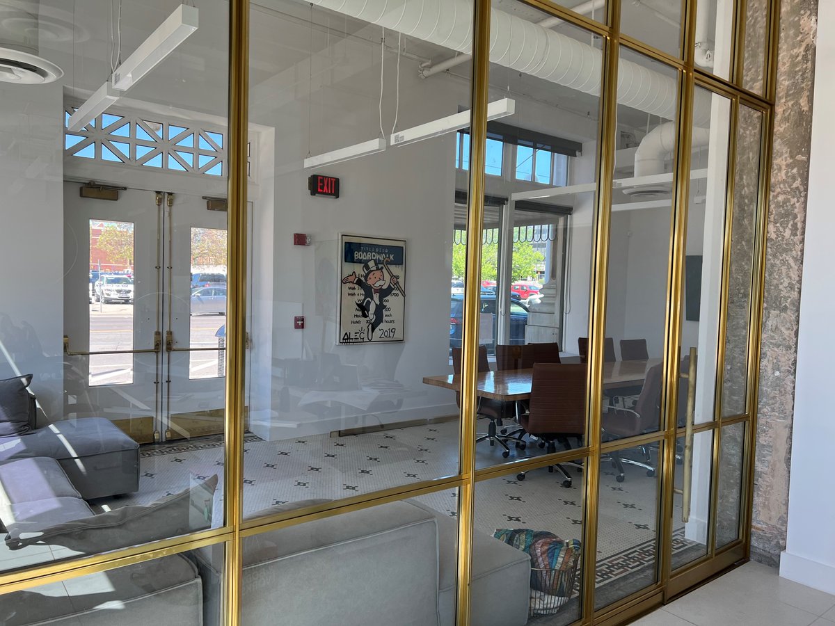 Historic lane 8 from 66 bowl finally moved into the new conference room. A perfect fit with the nearly 100 year old floor.  #TRADESMAN