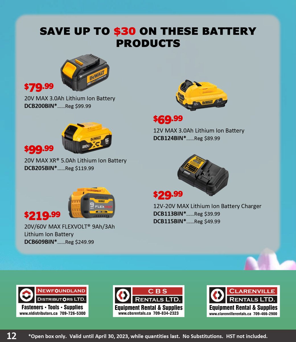 NLDistributors's tweet image. Don&apos;t miss out on our DeWalt April Tools Sale! Get the tools you need to tackle any project with ease.

View our full flyer at: nldistributors.ca

📍 6-8 Mullaly Street, St. John’s
📲 (709) 726-5300

#DeWalt #AprilTools #DIY #HomeImprovement #ToolsoftheTrade #ShopLocalNL