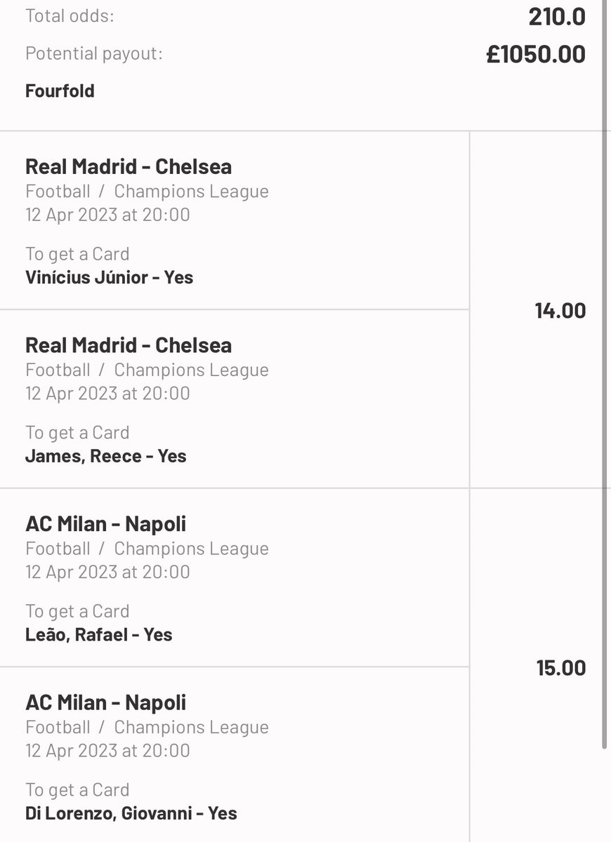 SMG2601's tweet photo. REECE JAMES NAP   3/1 Betway 

DI LORENZO NAP  4/1 LiveScoreBet

FUN TINY STAKED DOUBLE DOUBLES BELOW 👍🏻 https://t.co/smCGs95QAZ