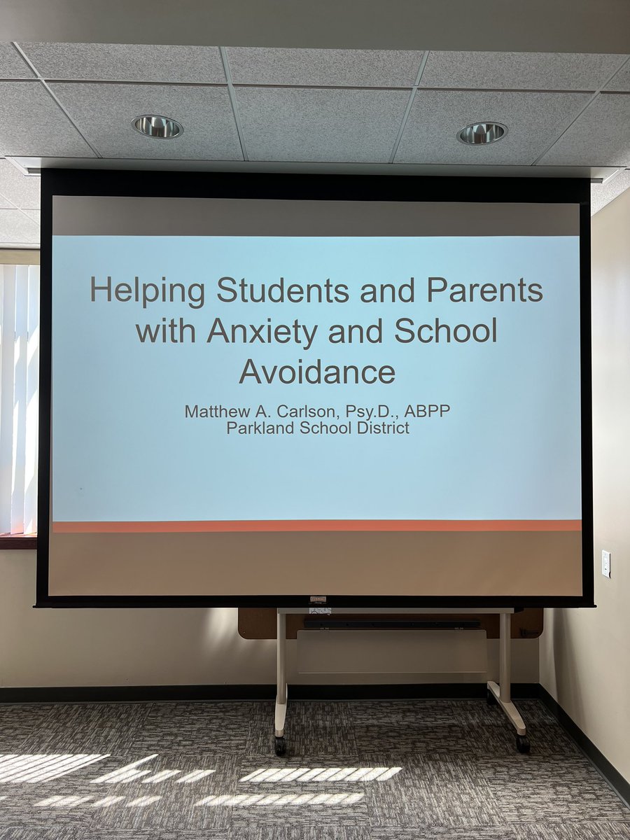 I enjoyed presenting to <a href="/PaLCSCA/">PaLCSCA</a> today at <a href="/CLIU21/">Carbon Lehigh IU #21</a> about Helping Students and Parents with #Anxiety and School Avoidance! <a href="/PaLCSCA/">PaLCSCA</a>, thank you for your interest in this topic!