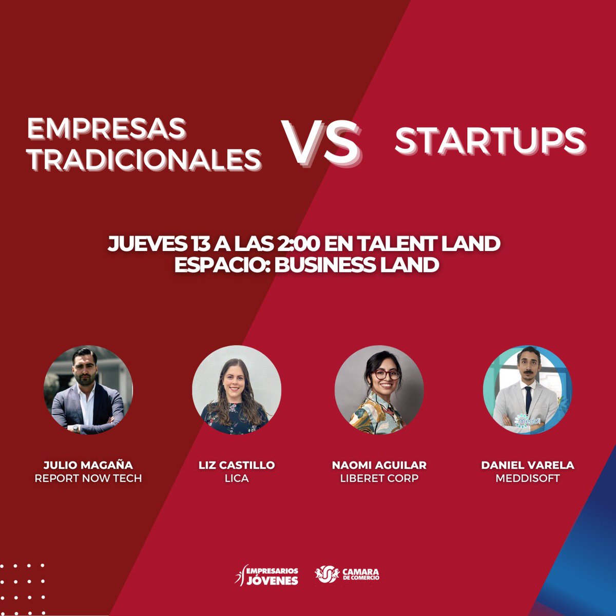 ejccgdl's tweet photo. Los esperamos el día de mañana en @talentrepublic_ con nuestros foro: empresas tradicionales vs startups en punto de las 2:00 PM. ¡Nos vemos ahí! https://t.co/JH4Q4Sitoy