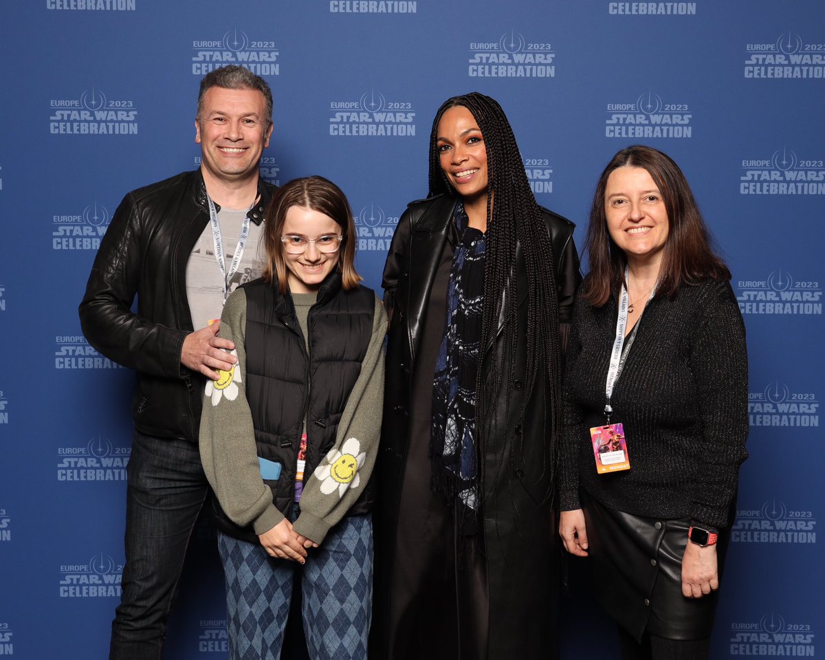 Amazing to meet the wonderful <a href="/rosariodawson/">Rosario Dawson</a> at Star Wars Celebration this weekend. Can’t wait for the Ahsoka series!