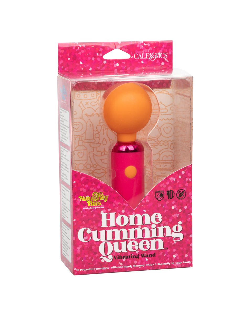 RealNaughtyBits's tweet photo. Have a pep rally in your pants with our new Home Cumming Queen wand! This high-intensity personal massager will make you scream for the home team with its 10 vibration functions and flexible silicone head! Available now from Naughty Bits and @calexotics! https://t.co/MEC9RlkzLA