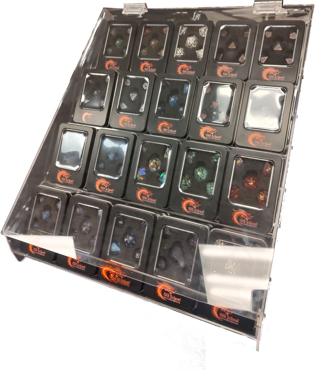 Check out our new tin displays, they come in three different bundles for metals dice, sharp edged dice, liquid infused dice, and more!