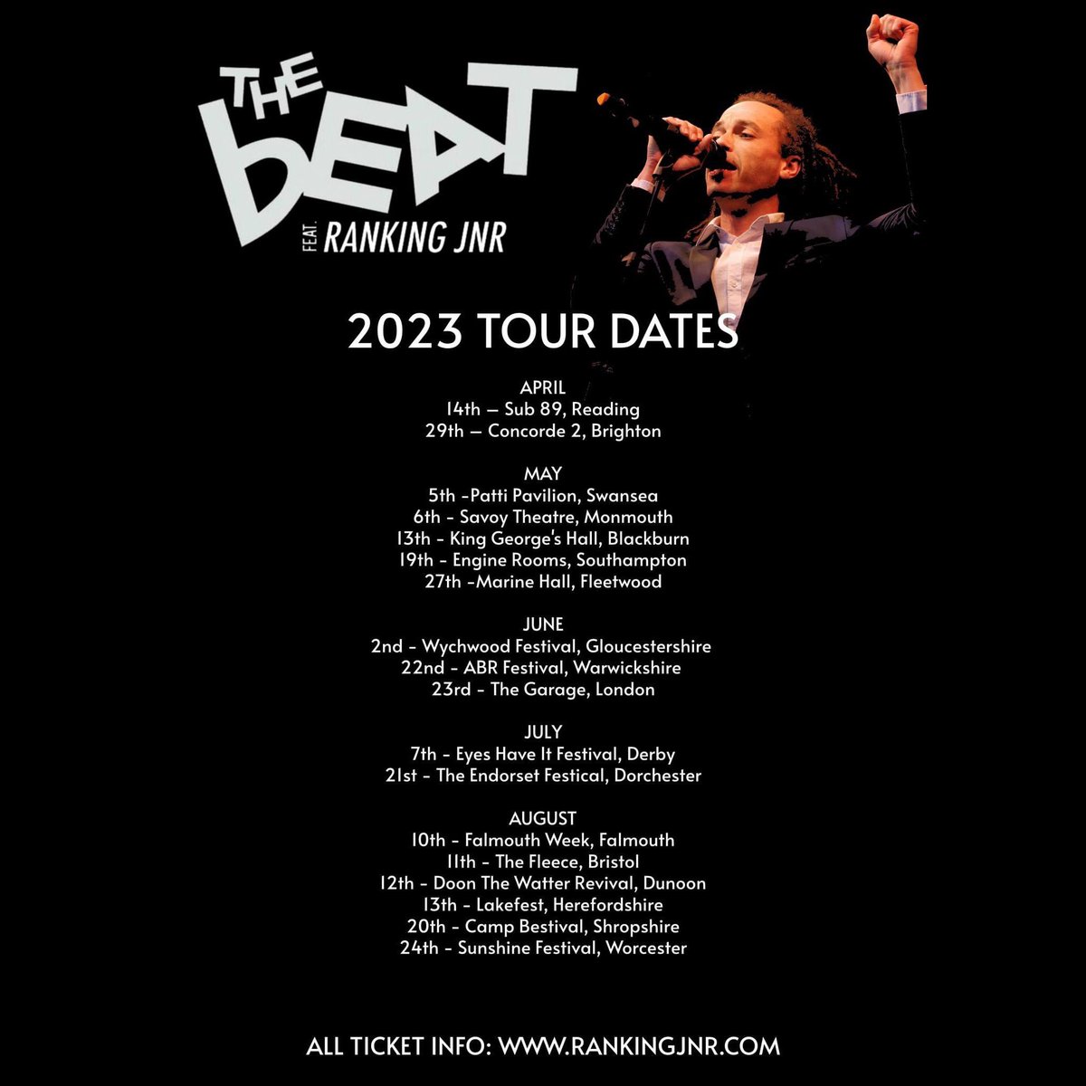 2023 DATES @TheBeat (Feat. @RankingJnr) - Tix Info: rankingjnr.com