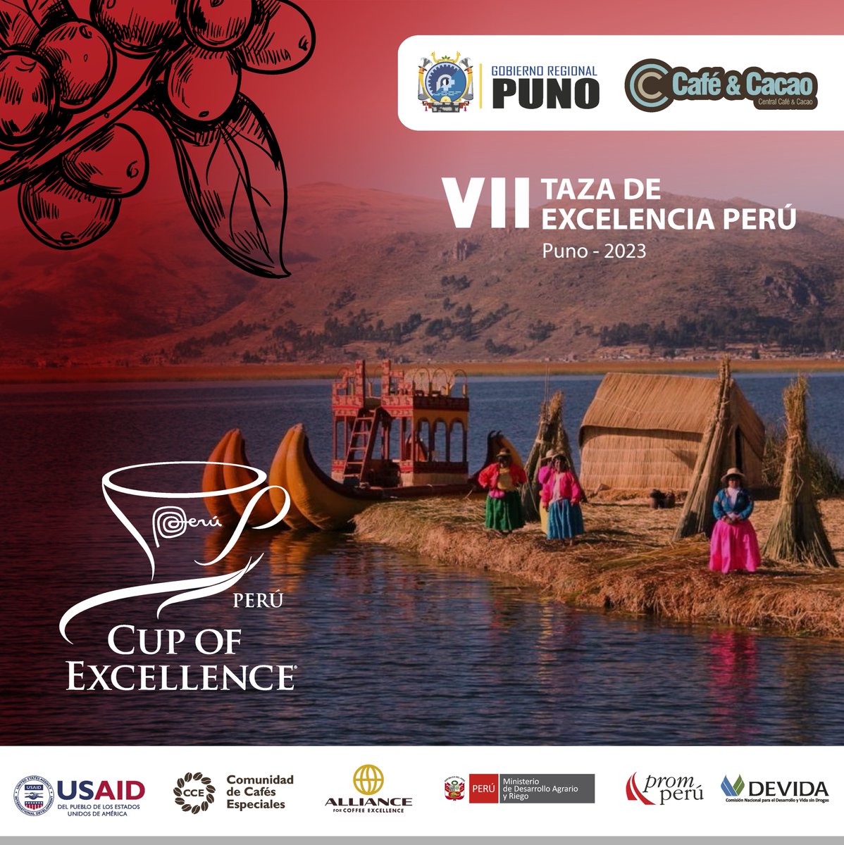 CafeCacaoPeru's tweet photo. Puno, la capital del folklore es la sede de la VII  #TazaDeExcelencia Perú 2023. Este concurso, que reconoce y premia a los mejores caficultores peruanos, se realizará junto al @GOREPUNO, con apoyo de @USAIDPeru, @midagriperu,@Promperu y @DEVIDAPERU en el marco de la #Ficafé2023. https://t.co/TsHFRKzleP
