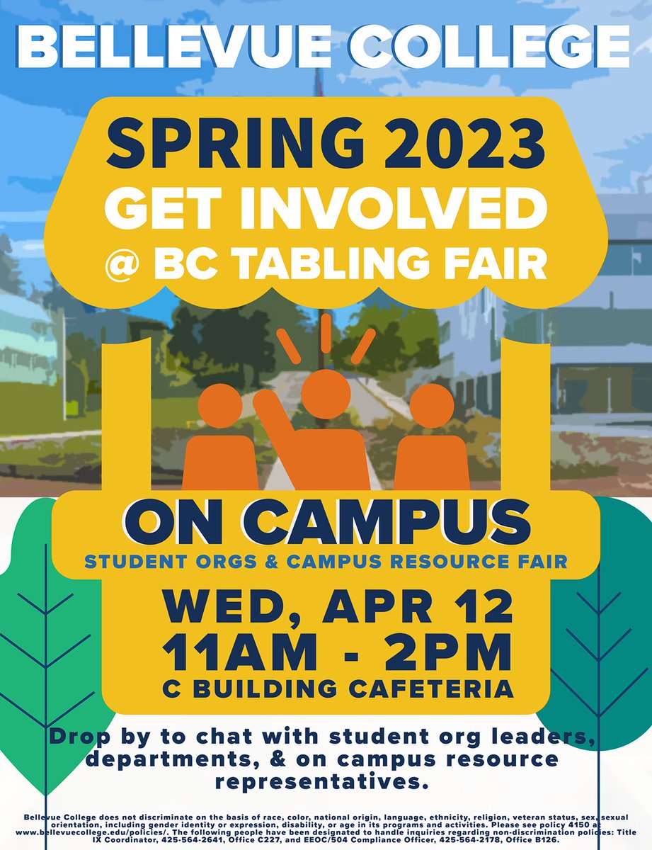 TODAY 11 - 2 in the Cafeteria:

Stop by for Get Involved @ BC! Meet the smiling faces that make up our student organizations and get connected with many of the different departments and resources that are available to you on campus.
Pop-up fun includes giveaways and free popcorn!