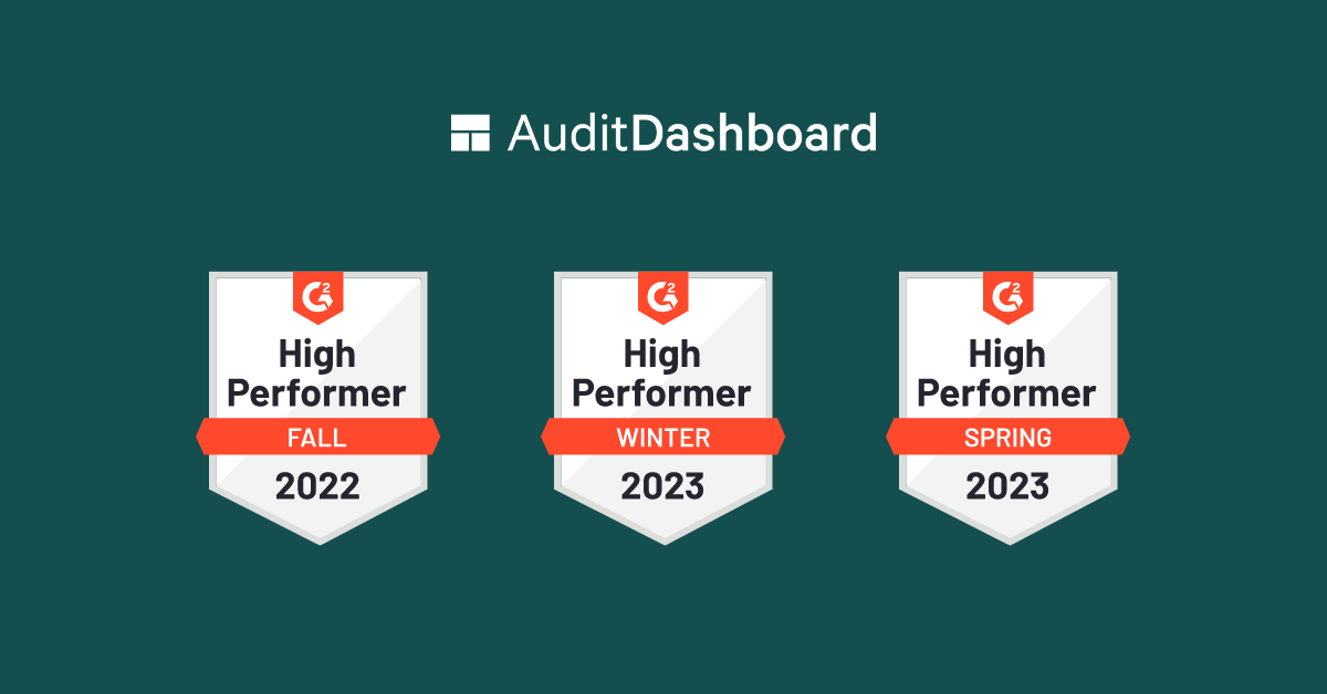AuditDashboard's tweet photo. We've just been recognized as a High Performer for the third consecutive quarter! Thank you for sharing your feedback and experiences 😍.

🏆 "Excellent Tool!
🎉 "A great platform and an amazing team!
💎 "Significant Efficiencies Gained!
🥇 "One of the best Applications for Audit https://t.co/YSlwvLibYN