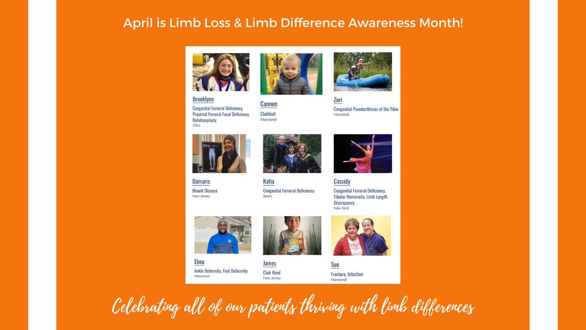 LimbLengthMD's tweet image. Did you know April is Limb Loss and #LimbDifference Awareness Month? Check out our website’s Patient Story page to be inspired by our amazing #ICLL patients thriving with  limb differences. They inspire us every day! #LimbDifferenceAwarenessMonth bit.ly/ICLLPatients