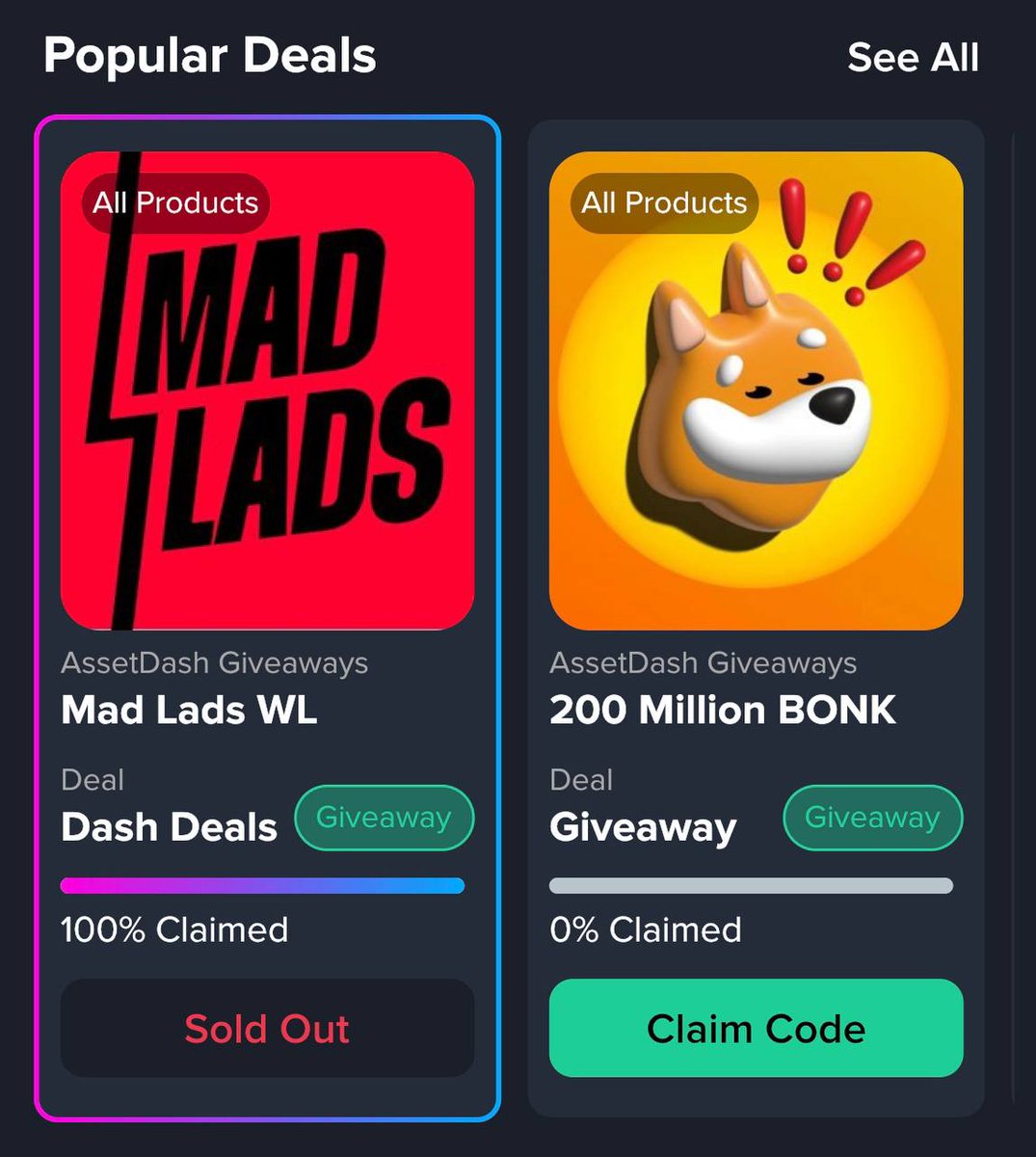 assetdash's tweet photo. so everyone's favorite dog coin is pumping...

felt inspired to run a little 200 Million $BONK Flash Giveaway for our members ✨

codes are super limited for this one so move quick! https://t.co/R867AfyOEZ