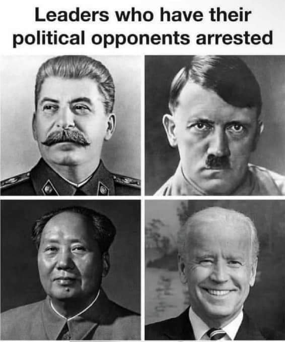 TheyCallMeSmeef's tweet image. Conservatives really are an interesting bunch.  In 2016 Trump ran on jailing his political rival, Hillary Clinton, and Conservatives coooomed themselves over "lock her up," but now that the shoe is on the other foot, they start making memes like this.