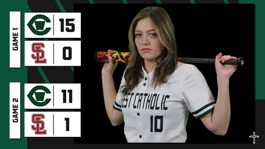 GRWCSOFTBALL's tweet image. WEST CATHOLIC WINS!

Proud of our girls&apos; work last night coming away with 2 wins vs SL! 

Key Performances
Reese Polega: HR
Becca Tuttle: 3 XB hits, 7 RBI
Paige Clinger: 5-5
Sophie North: 4 hit shutout
Jordan Empie: 7 Ks in 5 innings, 0 ER

JV with 2 wins over Grant!

#WeTheWest