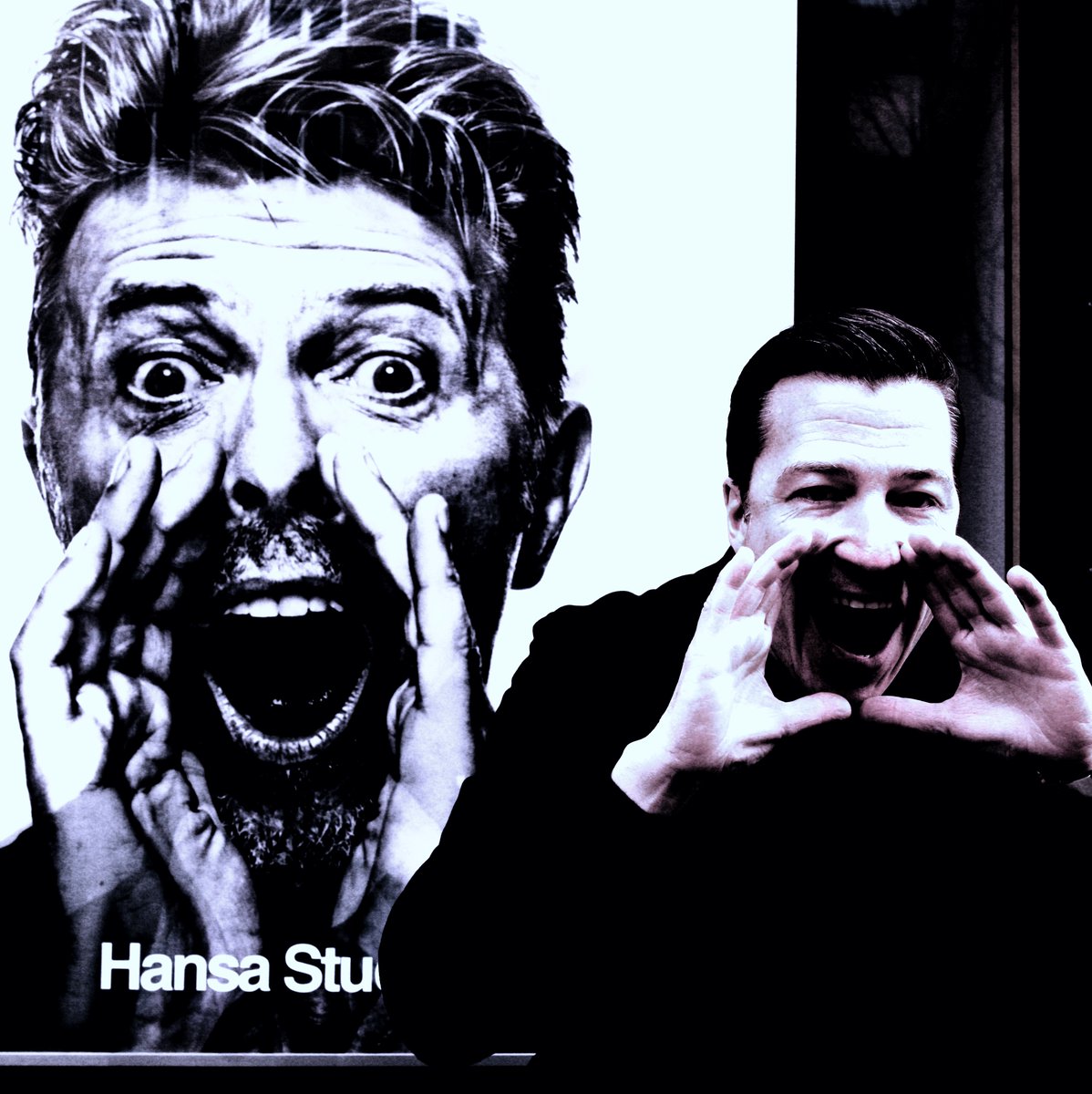 THE TUESDAY'S PICTURE ... on Wednesday, have a laugh and listen to good music #blackandwhitephotography #portraitphotography  #thebrute #artphotography #photography #popmusic #davidbowie #hansastudios