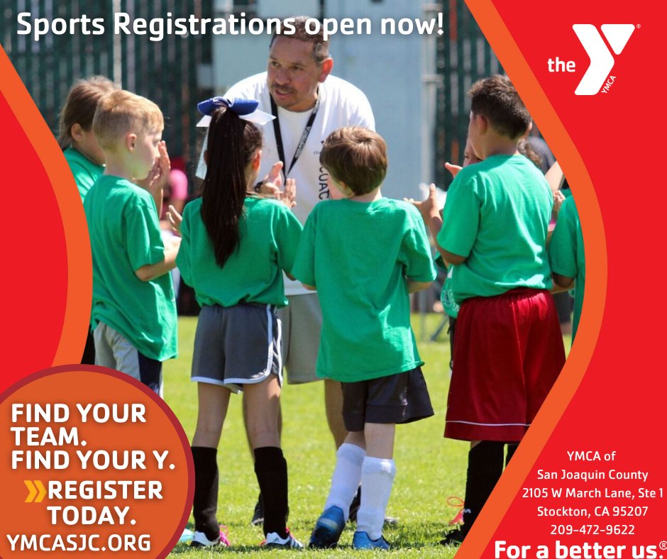 FIND YOUR TEAM, FIND YOUR Y. Youth Sports registrations for summer are open now. Link in bio. 

#YouthSports #Soccer #Basketball #FlagFootball #Tennis #FYY #FindYourY #ForABetterUs #ymcasjc