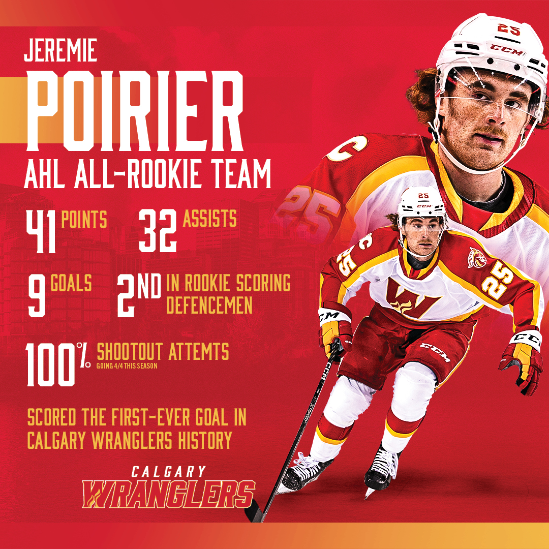 Congrats JP! 👏 🔥 Poirier has been named to @TheAHL All-Rookie team!