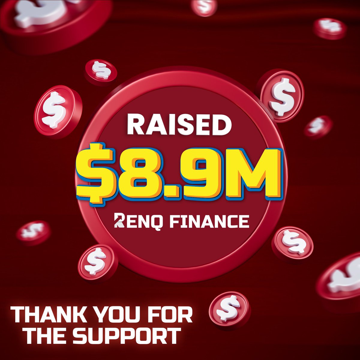 🚨MILESTONE UPDATE🚨

$8,900,000 Raised 🔥🔥

Thanks For Your Love and Support 🙏

BUY NOW - renq.io

‼️ Note: We Never DM You First, Always Check Our Social Links On Website, Never Share Your Private Key/Seed Phrase With Anyone. ‼️