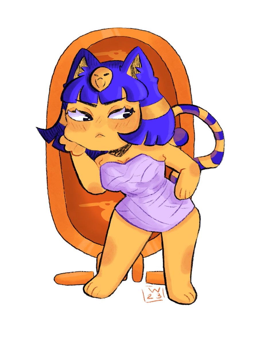 Cryptic_Clowns's tweet photo. I love her!🌟 I've been playing animal crossing again and its been forever since I've had her in a town😭 #animalcrossingnewhorizons  #animalcrossing #ahnka #animalcrossingahnka #ahnkafanart #fanart https://t.co/MLWl3oFYlV