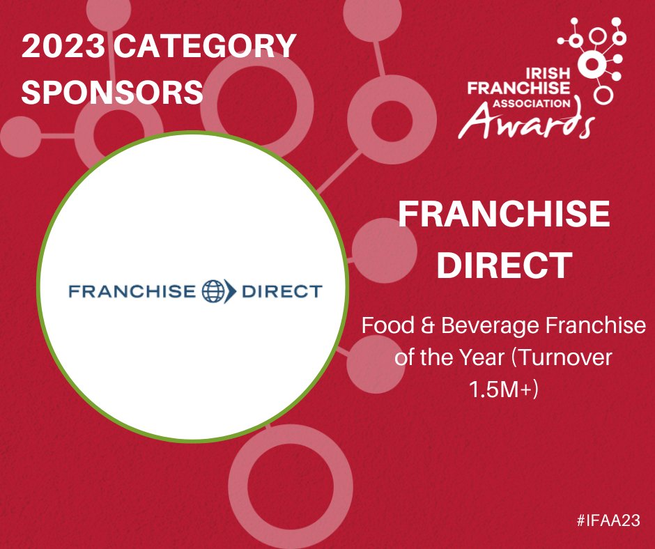 FranchiseIRE's tweet photo. Thanks to @FranchisesIE - Sponsor of Food &amp; Beverage Franchise of the Year (Turnover 1.5M+)

Franchise Direct has grown to become the world's leading portal for franchise and business opportunities. 

https://t.co/0zi4q9C7iX

#IFAA https://t.co/6NUOysXGpQ