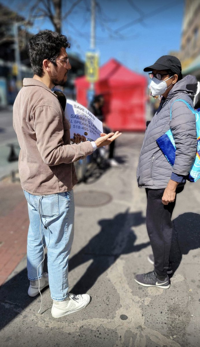 TransAlt's tweet photo. We're up in Williamsbridge making calls to Speaker @CarlHeastie about the importance of including Sammy's Law in this year's state budget!

It's time for New York City — not Albany — to set New York City's speed limits. 

Join us, and call Speaker Heastie at (518) 455-3791. https://t.co/eElfzegej0