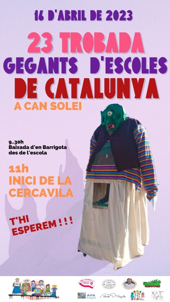 Aquest diumenge, a Badalona, 23a trobada de gegants d'escoles de Catalunya.
Ja us podeu imaginar qui s'hi apunta, no?
#QuimaiQuim #timbalers #ontour2023