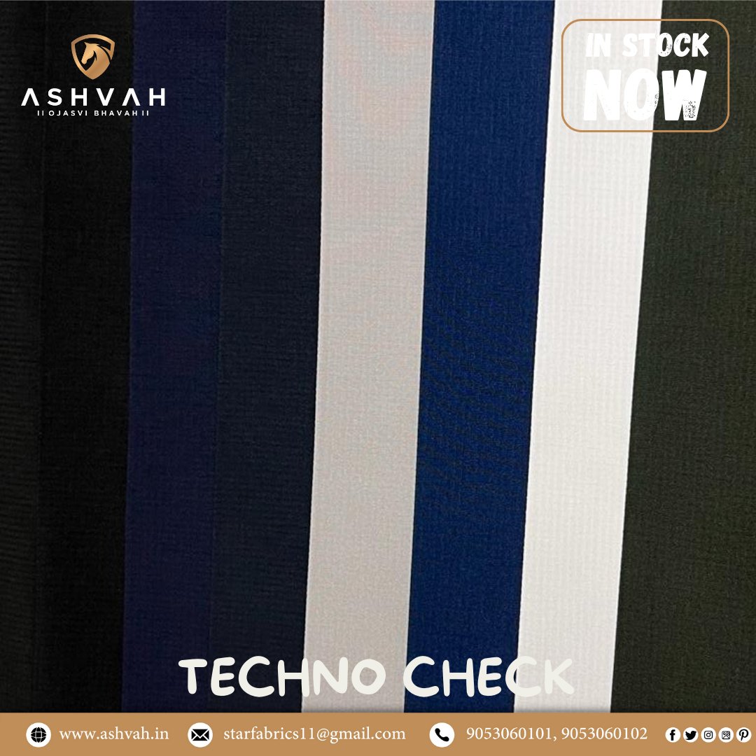 AshvahF's tweet photo. Techno Check Fabric
Weight: 160 GSM
Width: 60”
Buy Techno Check For Track Suits, Lowers, Shorts, Cargos, Uppers & Pants By Ashvah. Best in quality, Available In Multiple Colors.
#Ashvah #AshvahHouseOfFabrics #TechnoCheck #TechnoCheckFabrics #TrackSuits #Lowers #Shorts #Cargos https://t.co/COseOAI6Os