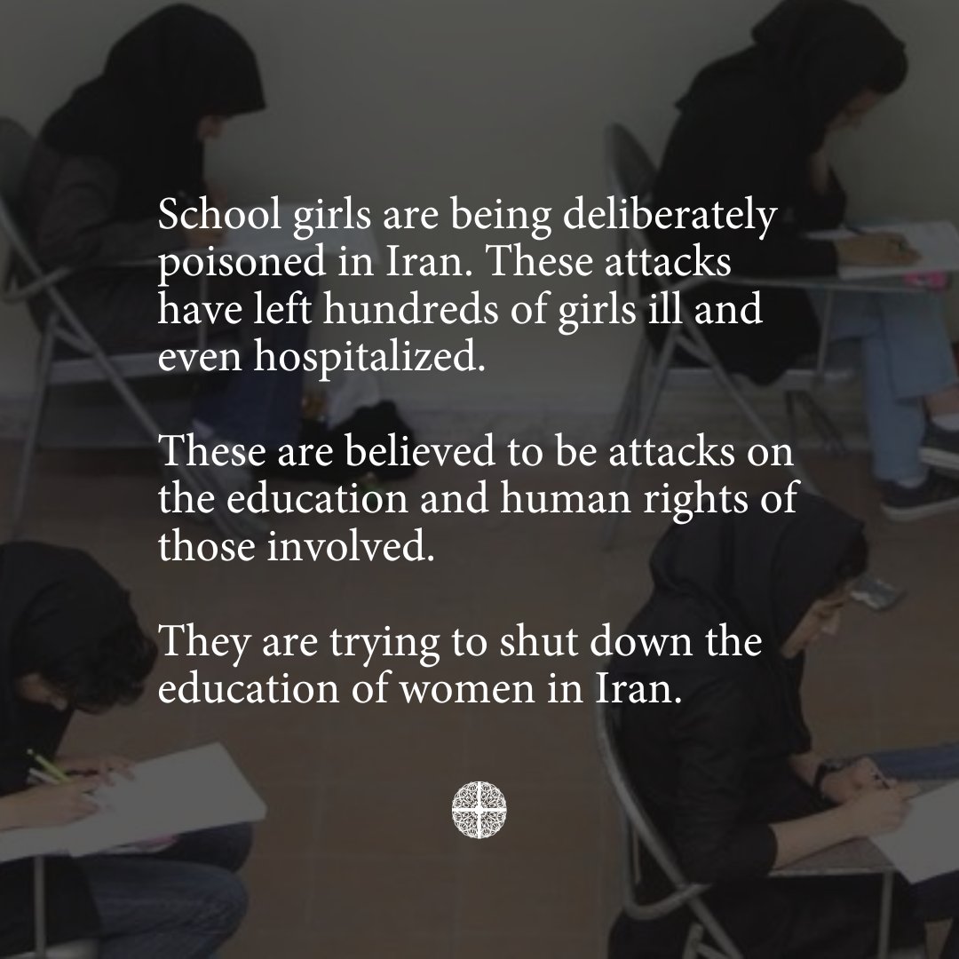 HormozShariat's tweet photo. This situation in Iran is dire as the poisoning of school girls is a direct attack on human rights. While some girls are sick and hospitalized, many families have begun to keep their girls at home out of fear. https://t.co/BjpUK7h0kI