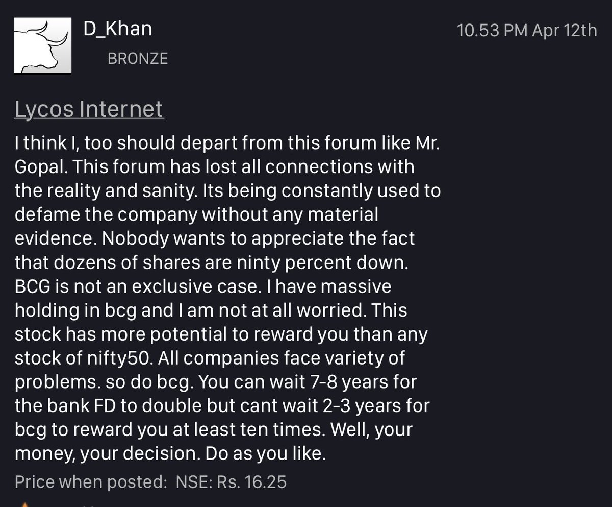 BiTW_SS's tweet photo. That’s the fate of #SaneVoice when the chips are down #DKhan on @moneycontrolcom … Feel sorry, but all such people have to leave before the sanity will prevail in #MyShare.
@BrightcomGroup
@BrightcomGlobal
@suresh_66 https://t.co/ALxwAeZH6S