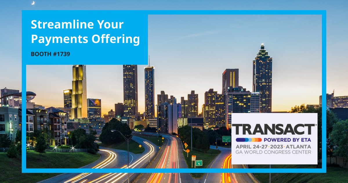 Verifone's tweet image. The who’s who in the payments space are gearing up for @ElecTranAssoc’s #TRANSACT this month and our solutions are sure to be leading the discussion. Don’t miss us – schedule a meeting with us at the show: fal.cn/3xlyO . See you at the show in booth #1739.