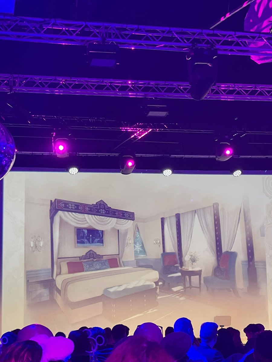 DedicatedToDLP's tweet photo. Suites will offer an even more immersive experience for those lucky enough to stay. Concept art of the Frozen suite shows elegant theming, fit for a Queen! @DisneylandParis #insideears https://t.co/okdKLZREPl