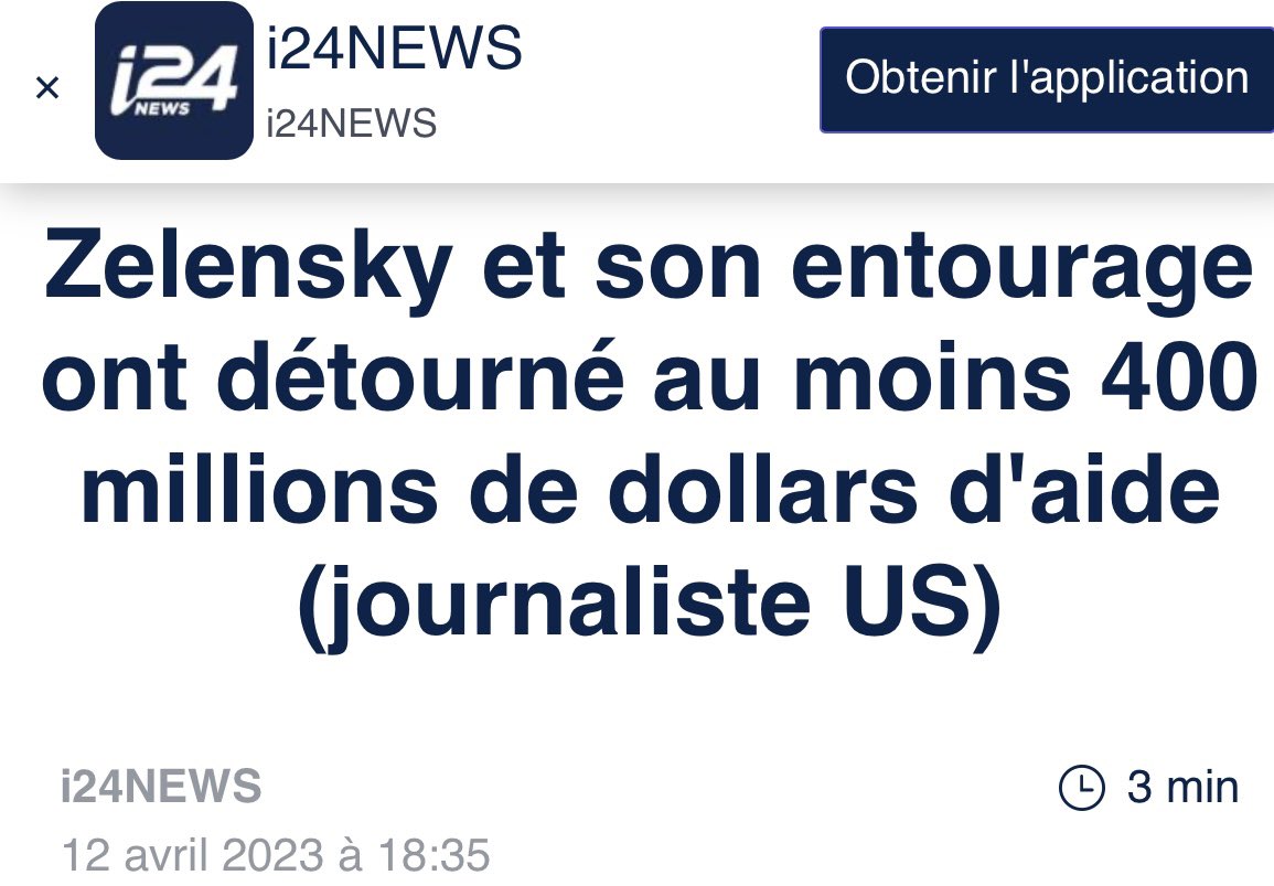 Et bien voilà ! #Zelensky et son entourage, déjà experts en paradis fiscaux, ont détourné « au moins 400 millions d’euros d’aide internationale » !

La France doit cesser de payer pour cette mafia !
On alerte depuis des mois et des mois !
⤵️
