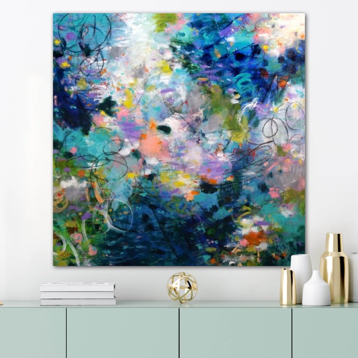 ✨Dream higher than the sky and deeper than the ocean. 🌊

Let go of your fear.

Let go of the stories you’ve been telling yourself.

Get out of your own way.

Your potential is limitless, but only if you truly believe.

DEEPER THAN THE OCEAN
36”x36”
Acrylic mixed media

🔴 Sold