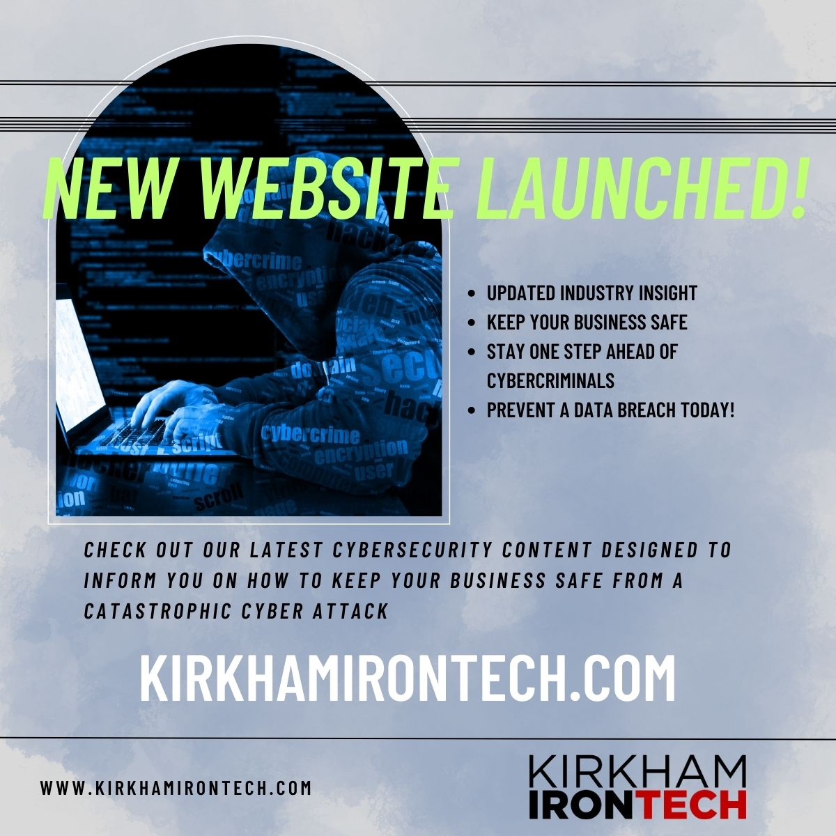 kirkhamirontech's tweet image. Stay ahead of the curve with our latest cybersecurity content on our new website. From industry insights to best practices, we&apos;ve got you covered. Check it out today at kirkhamirontech.com #cybersecurity #newwebsite #cybersecuritycontent