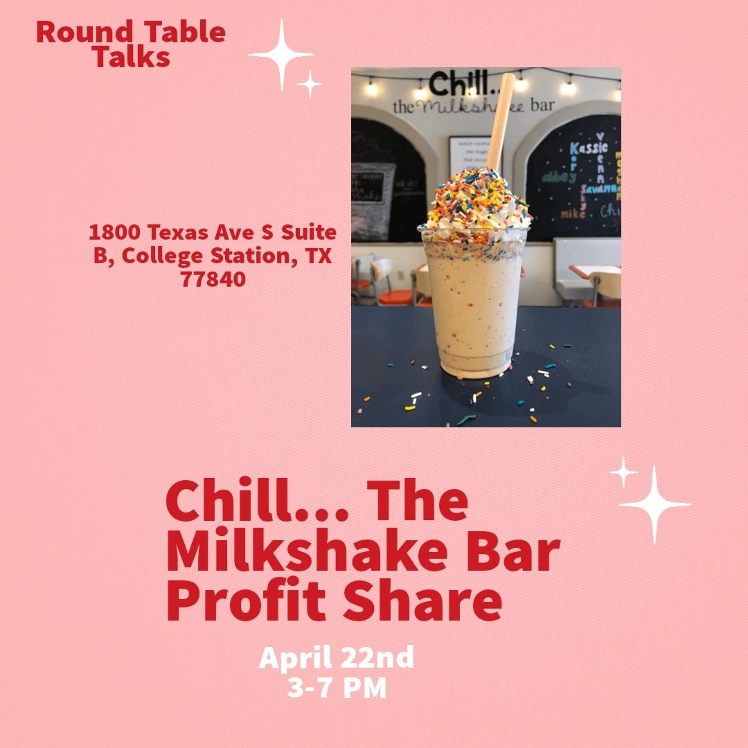 NEXT SATURDAY! 

Come out between 3-7pm and let the cashier know you are supporting Round Table Talks!