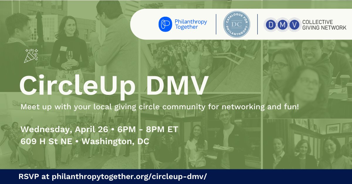 We are excited to gather ahead of the #WeGiveSummit! Thank you to @phil_together and the DMV Collective Giving Network for partnering on this event.

Hope to see all our Next Gen members there! 👋