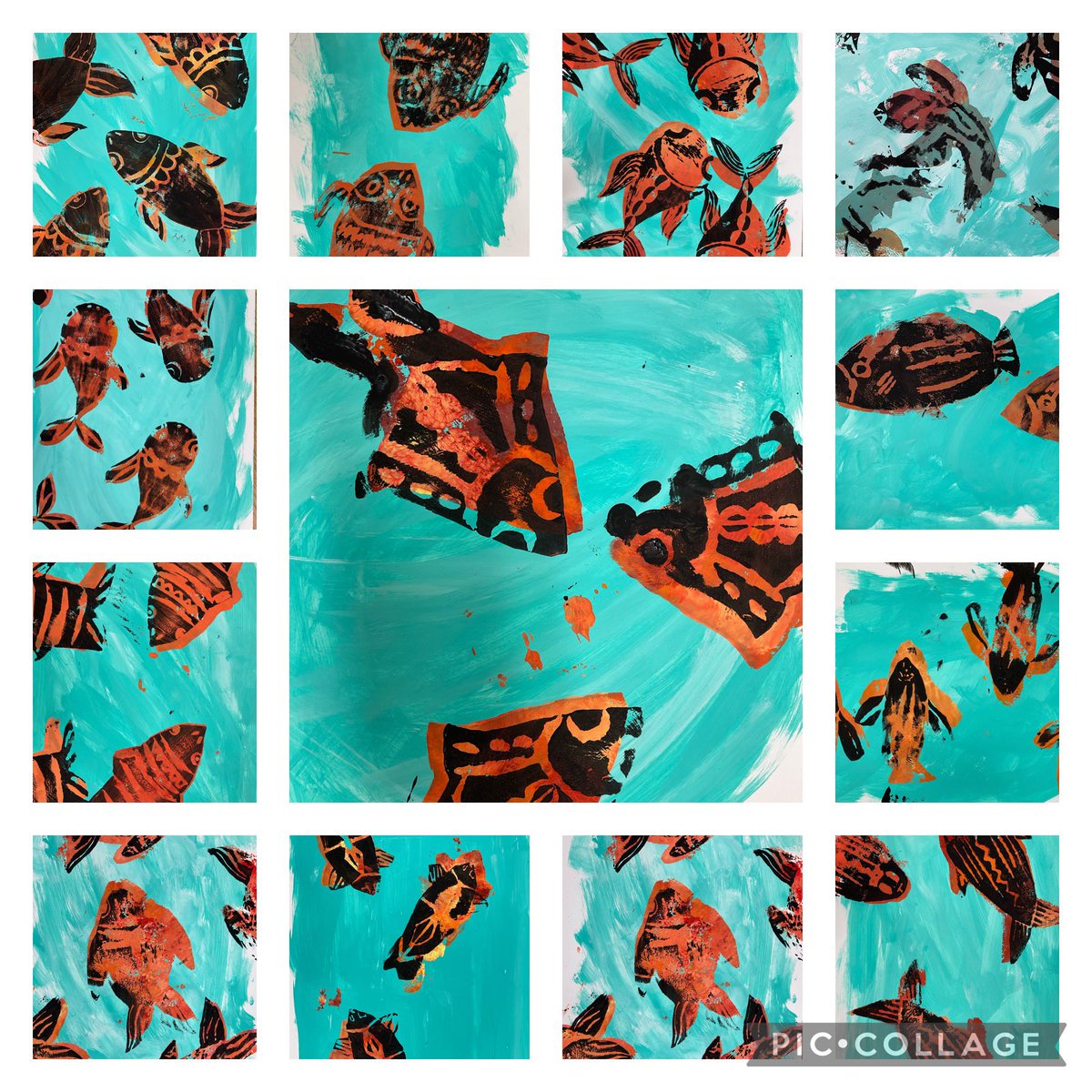 SEAP <a href="/PAS_South/">PAS South</a> <a href="/EdenwoodMS/">Edenwood Middle School</a> and SEAP <a href="/PASNorth1/">PAS North</a> participated in a print making workshop with artist Diana to make this beautiful school of koi fish!  <a href="/PeelSchools/">Peel District School Board</a>