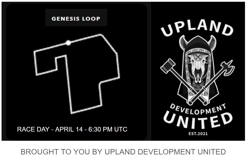 DakDmg's tweet image. Our first race, and of course it has to be Genesis Loop! Brought to you by @UplandUnited! Simulcast by @ElijahJudah in #TheRealNodeLA server.

discord.gg/FDbKtYMzHY

@UplandWorld