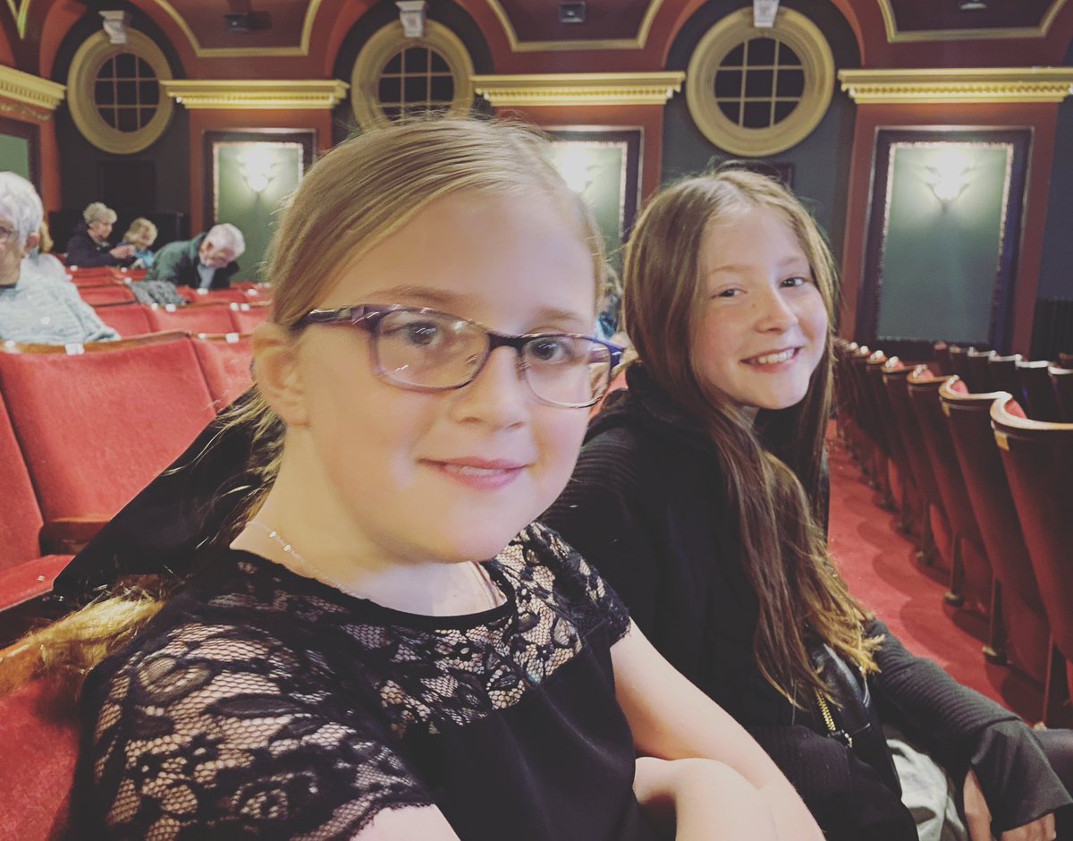 These 2 are loving Cinderella! Giggling away at the step sisters in Hailsham! Costumes are amazing! 
#ROHCinderella