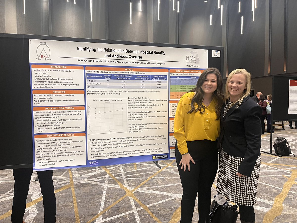 ValerieVaughnMD's tweet photo. So proud of my mentee Hannah Hardin presenting at her first @SHEA_Epi on urban/rural disparities in antibiotic prescribing. Maybe a future Hospitalist/abx steward in our midst? #SHEAspring2023 @UofUgim @UofUInternalMed @HMS_MI #uqual https://t.co/ZzEDLBZ5zT