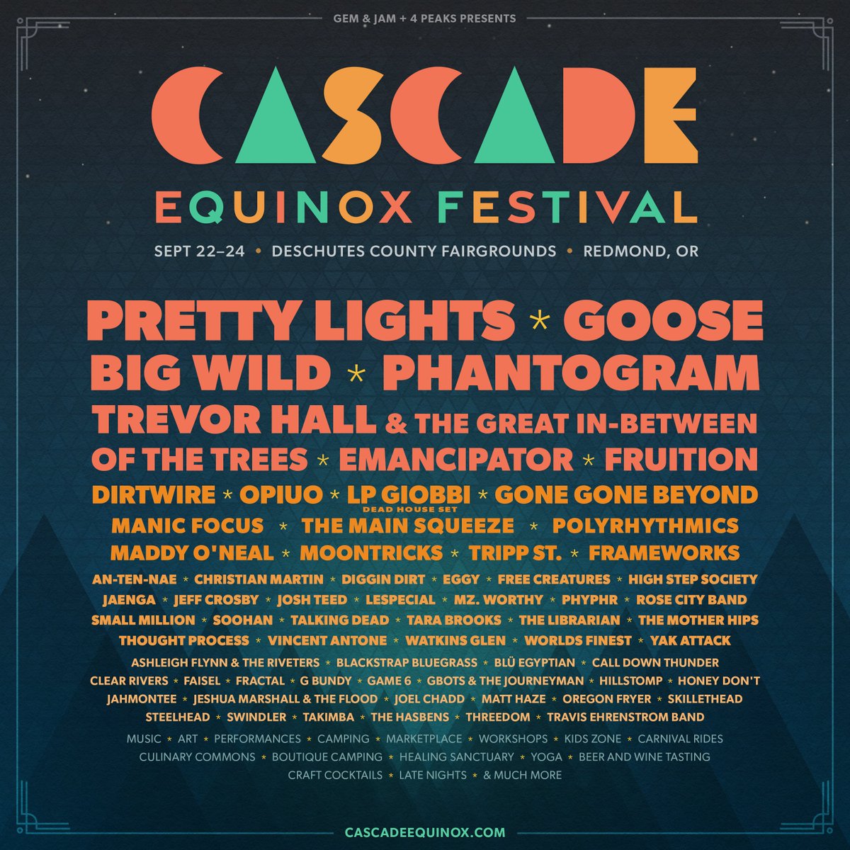 Gone Gone Beyond (@gonegonebeyond) on Twitter photo We're excited to perform at <a href="/cascadeequinox/">Cascade Equinox Festival</a>
Festival in Redmond, OR September 22-24 🌲 Tickets are on sale now: cascadeequinox.com 🌙 We're excited to perform at <a href="/cascadeequinox/">Cascade Equinox Festival</a>
Festival in Redmond, OR September 22-24 🌲 Tickets are on sale now: cascadeequinox.com 🌙