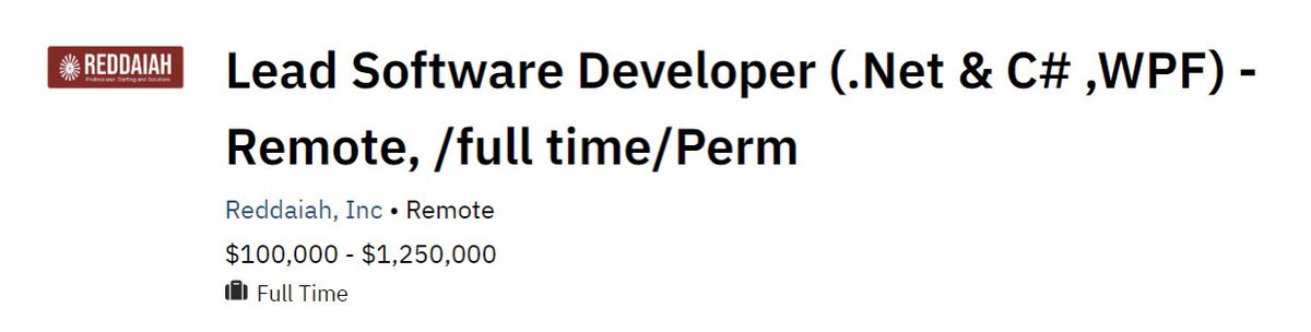 kvlly's tweet photo. Lol, the salary range. Either a typo or yikes https://t.co/BvZpxfgTX6