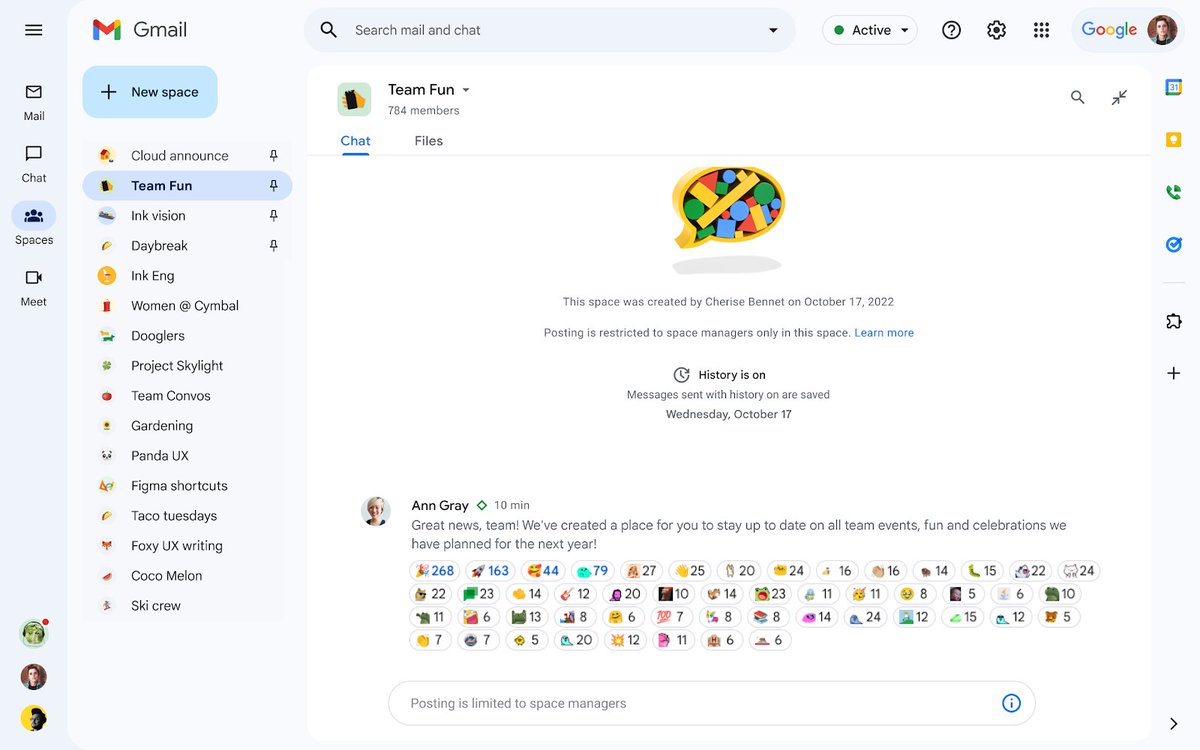 As we get ready to say goodbye to Google Currents, come see all the new ways to build community and connection in #GoogleChat! 👉 goo.gle/41mn3YT