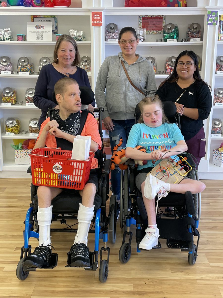 We had some special visitors at the store today! Thank you Brian for visiting and bringing your friends! #howsweetitis #choosetoinclude @specialolympicsma @milford_unified @FoundationZenus