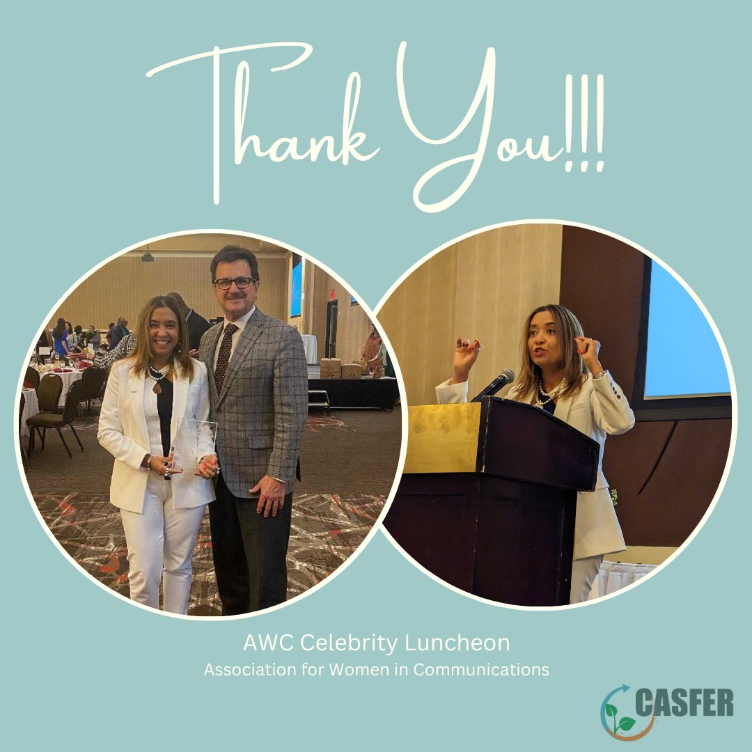 We are so very grateful to the Lubbock chapter of the AWC for honoring CASFER at the celebrity luncheon yesterday! Dr. Gerardine Botte gave an amazing speech and accepted the award for CASFER! What a great way to spend lunch!

#casfer #nsf #nsfstories