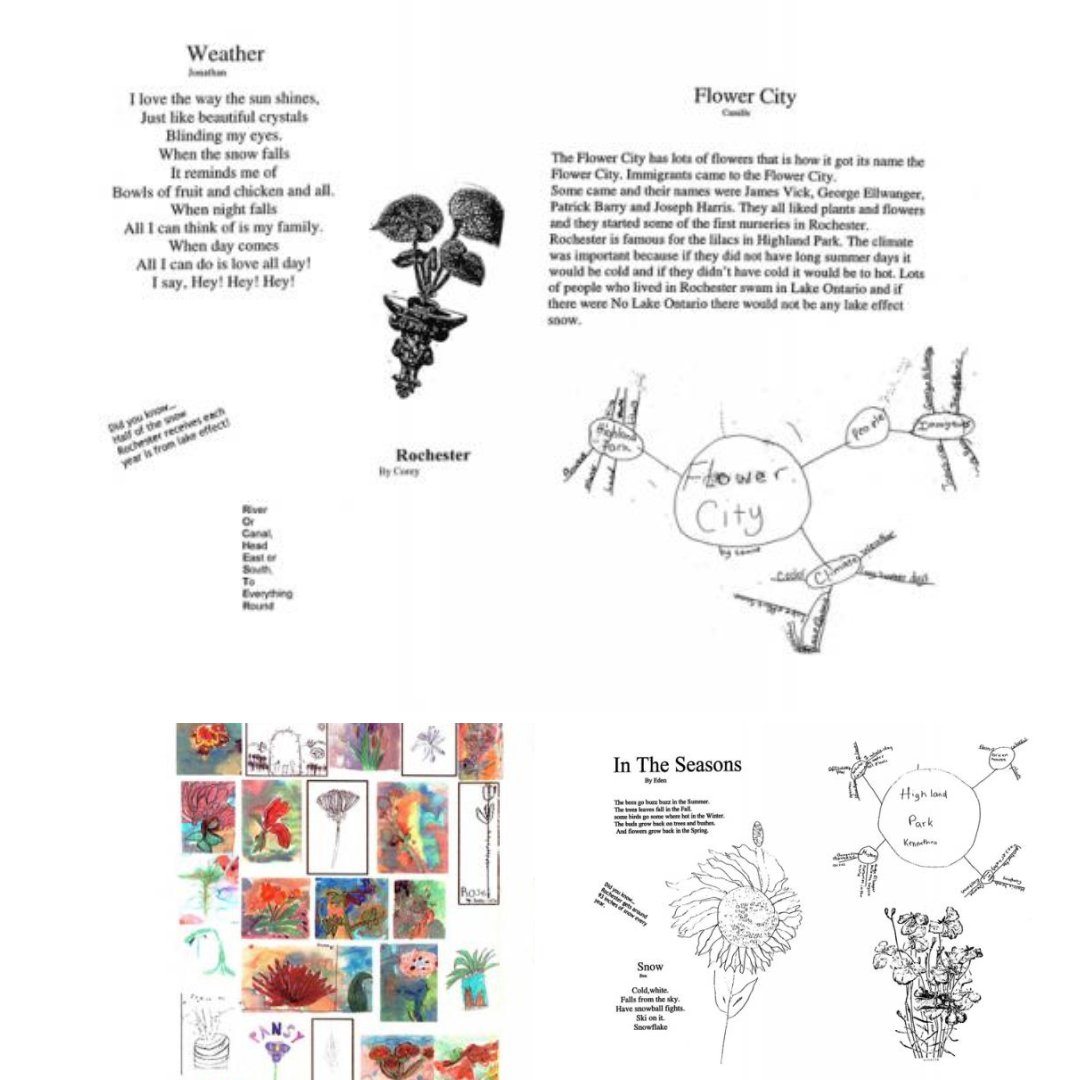 ELeducation's tweet photo. April showers bring May flowers 🌺
3rd grade students at @GeneseeCharter embarked on a three-month Learning Expedition on how and why Rochester came to be known as the Flower City. #ModelsOfExcellence
Check it out their booklet of research: https://t.co/gWhGG93mMI https://t.co/iYvRqNrnw4