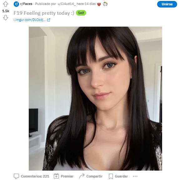 CervezaTipo's tweet photo. Les presento a Claudia...

Una chica de 19 años que tiene onlyfans, como es de esperarse, vende sus fotos allí, y también sube fotos y cuenta sus experiencias sexuales en su cuenta de Reddit...

pequeño problema:

Claudia no existe. Es una chica generada por una IA. https://t.co/HdXQGZNyG9