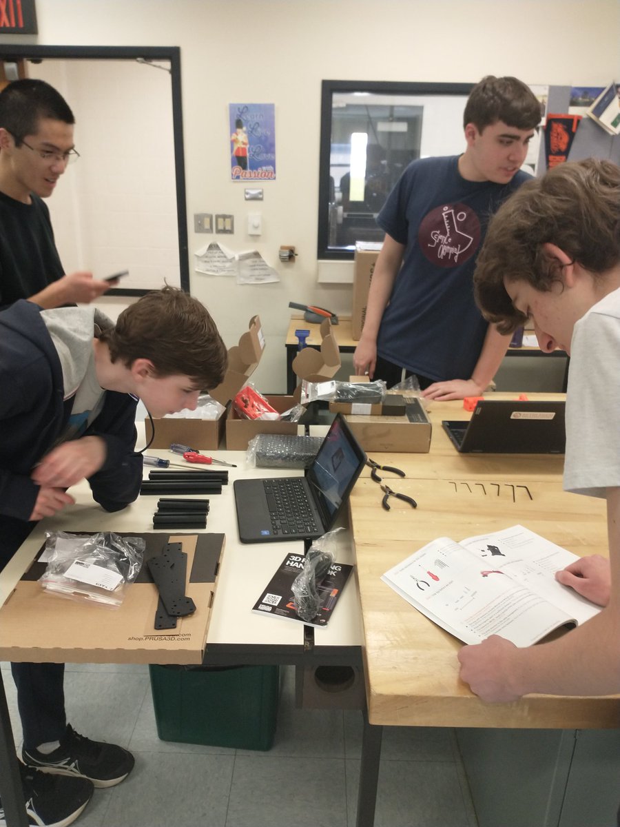 Exciting things happening <a href="/LibertyHigh/">Liberty High School</a> #STEM club! Building our <a href="/Prusa3D/">Prusa3D</a> printer!